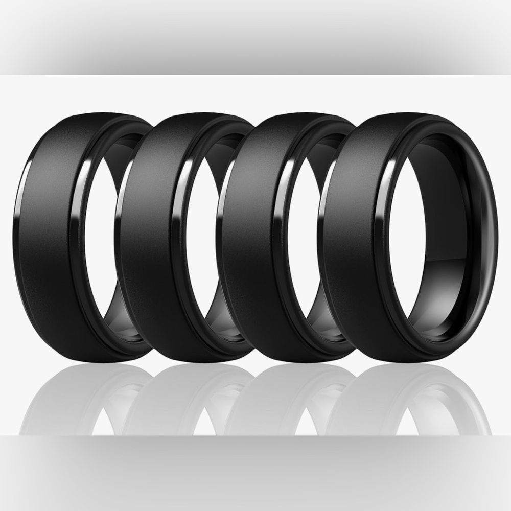 Thunderfit men’s silicone bands; size: 7; 4 pack